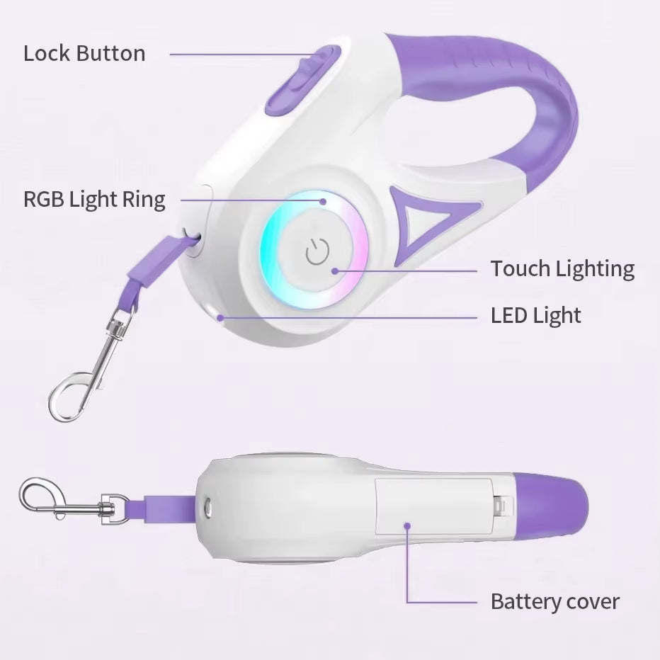 Dog Retractable LED Leash