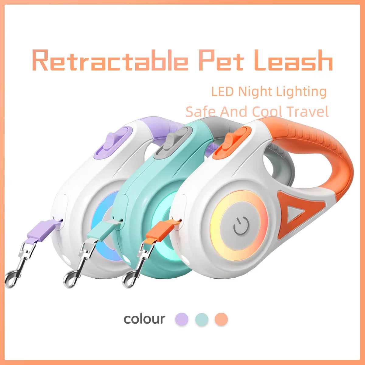 Dog Retractable LED Leash
