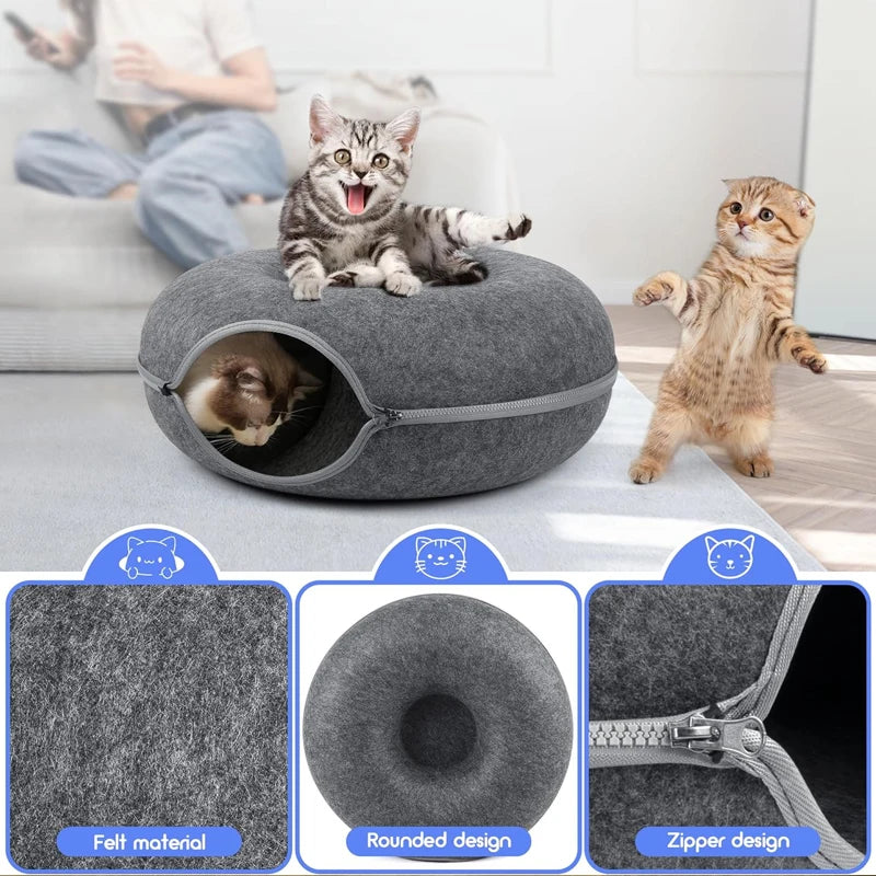Cat Donut Interactive Bed